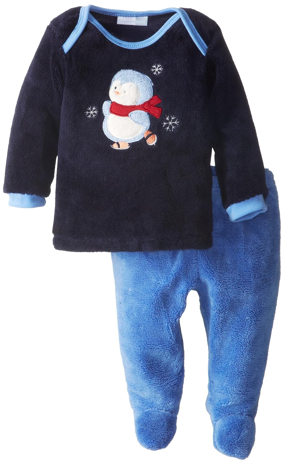 vitamins 男宝宝企鹅超亮丽裤子2件套 海蓝色 3 months