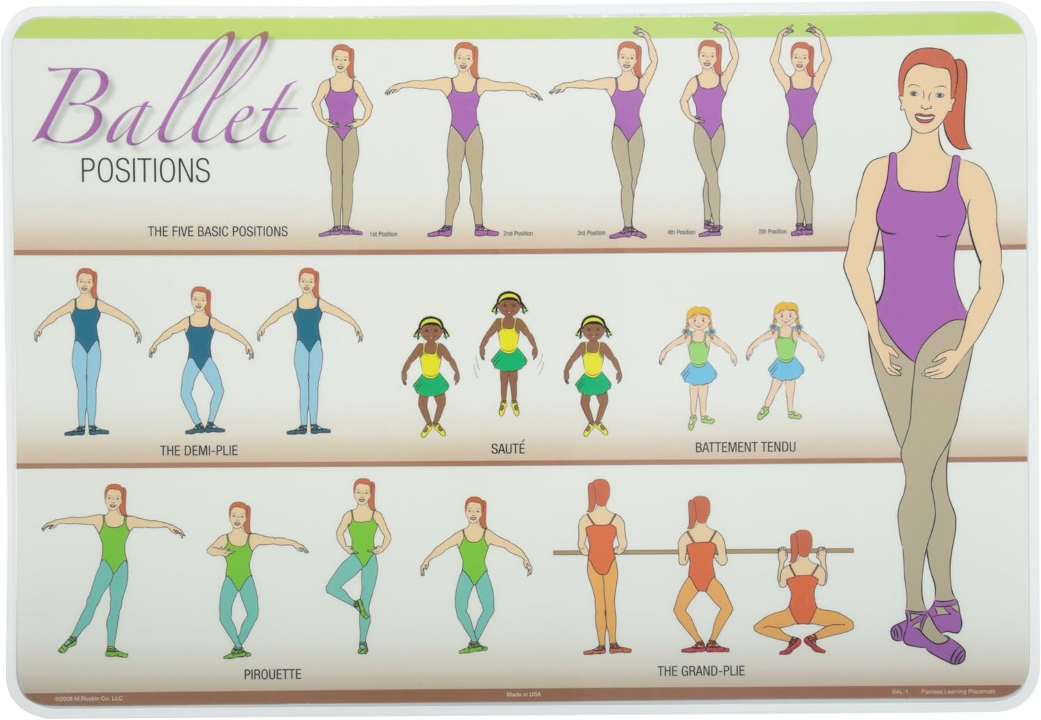 无痛学习芭蕾舞餐垫