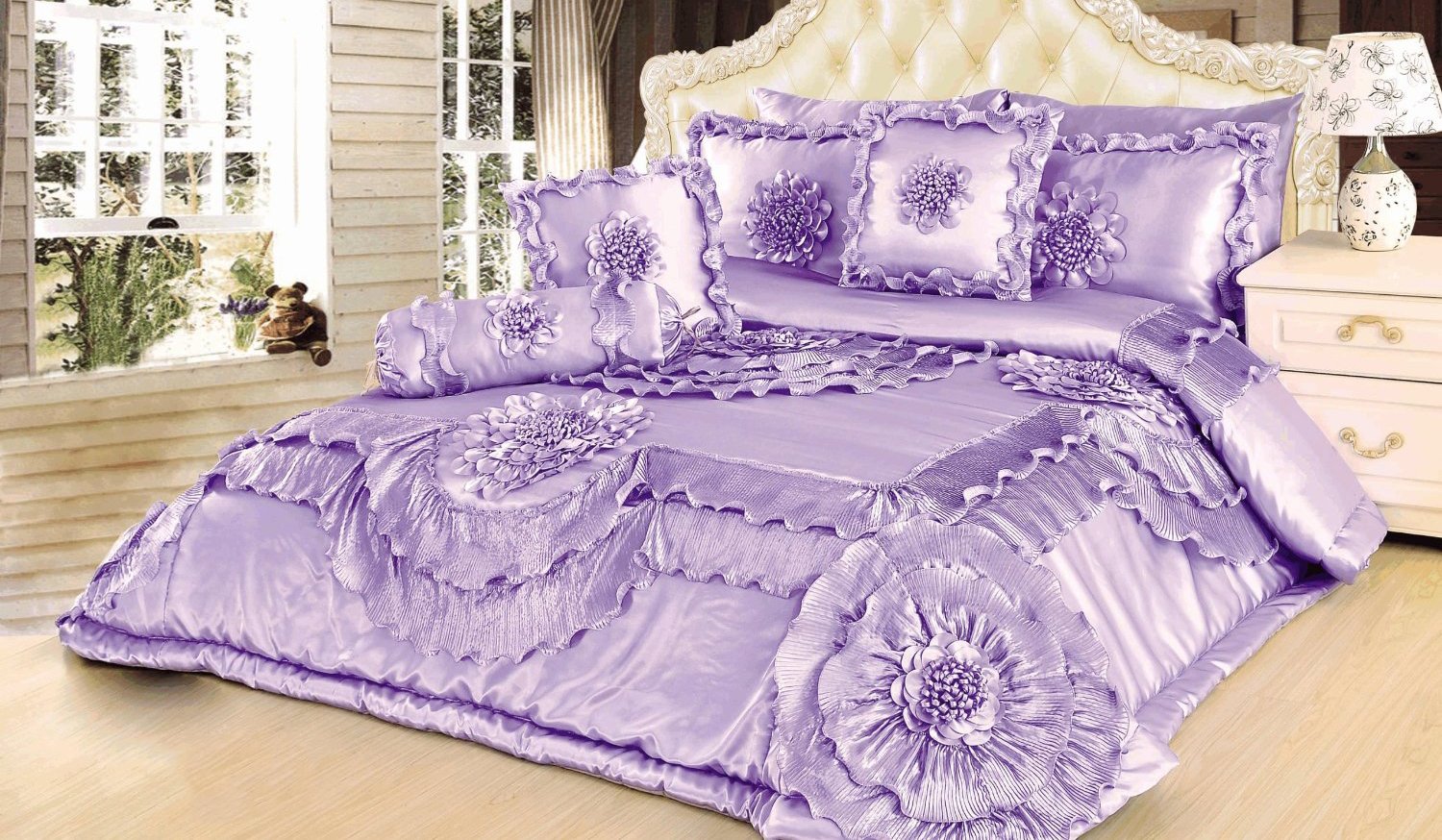 tache home 时尚棉被 6 件套 紫色 king bm9605-k