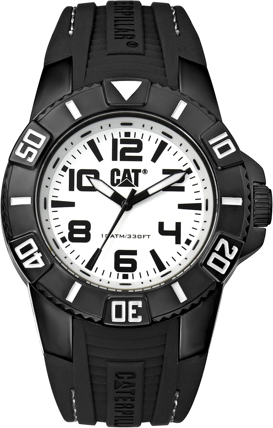 cat bondi 男式指针手表黑色白色表盘 ld111211