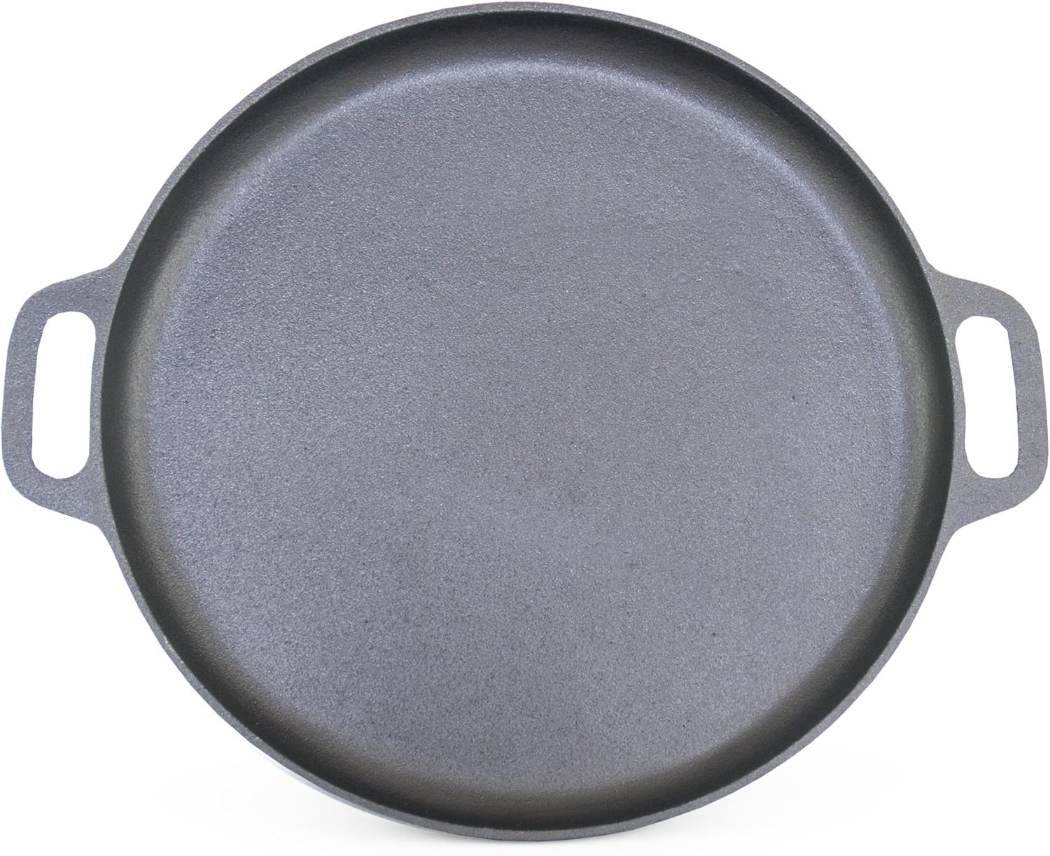 forhauz 预调铸铁灰/披萨平底锅,35.56 厘米,黑色