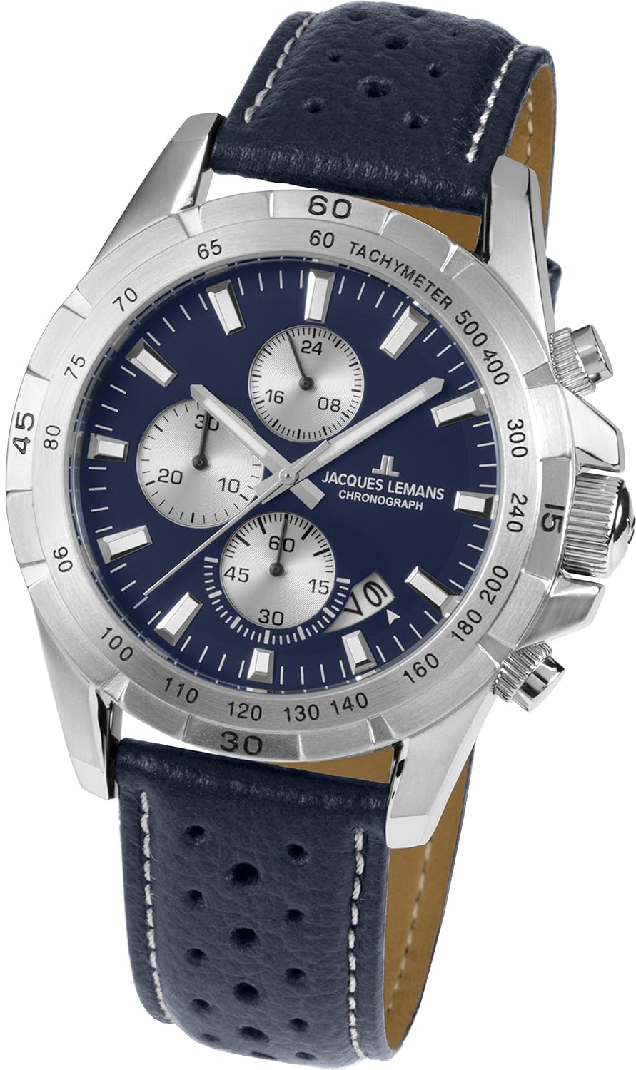 jacques lemans 男士手表 liverpool 指针式石英皮革1-1826c
