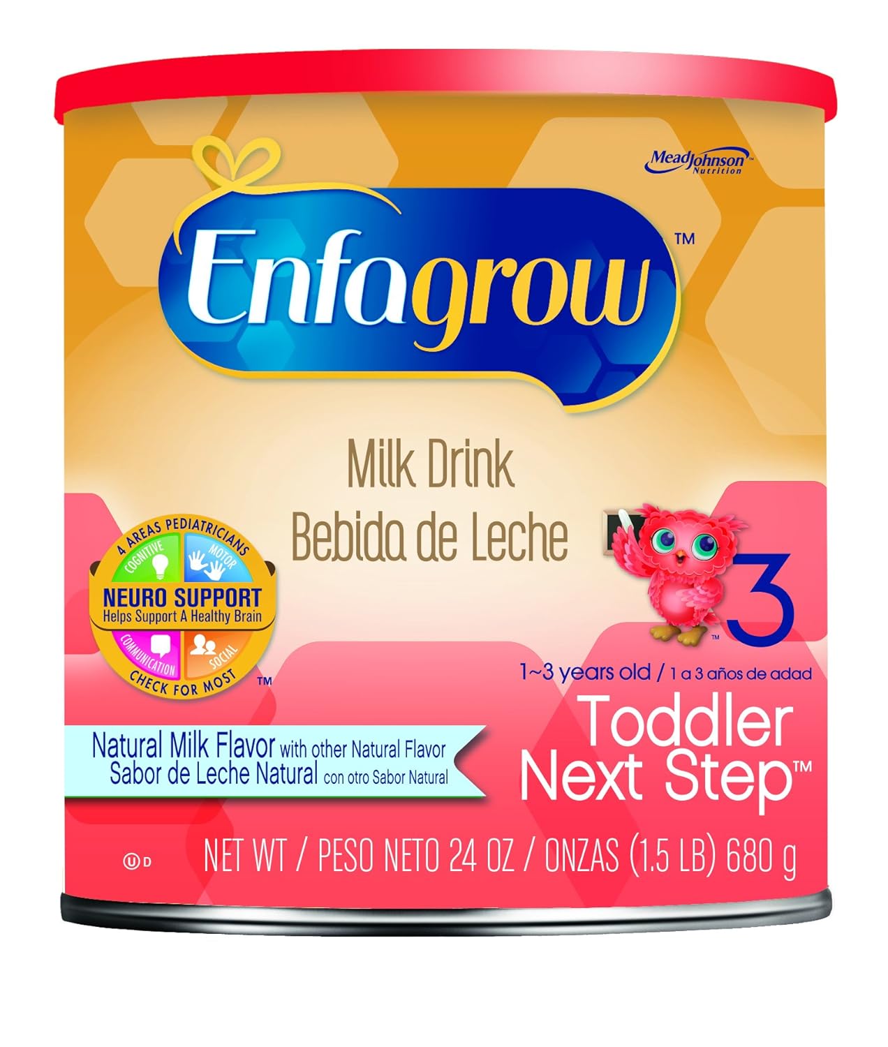 【中亚Prime会员】Enfagrow 美赞臣 Next Step 婴幼儿3段奶粉 680g*4罐装 到手价494元