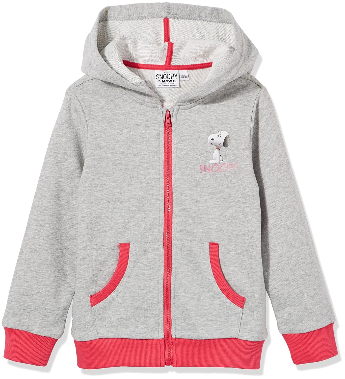 snoopy 史努比 peanuts 女童 夹克 kfs6f2owkg9104xa 浅花灰色 110