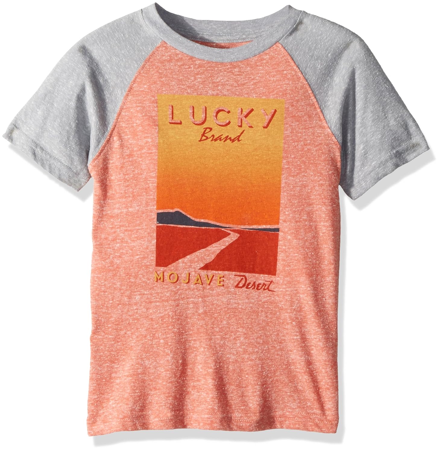 lucky brand 男孩短袖图案 t 恤 apricot brandy desert medium (10