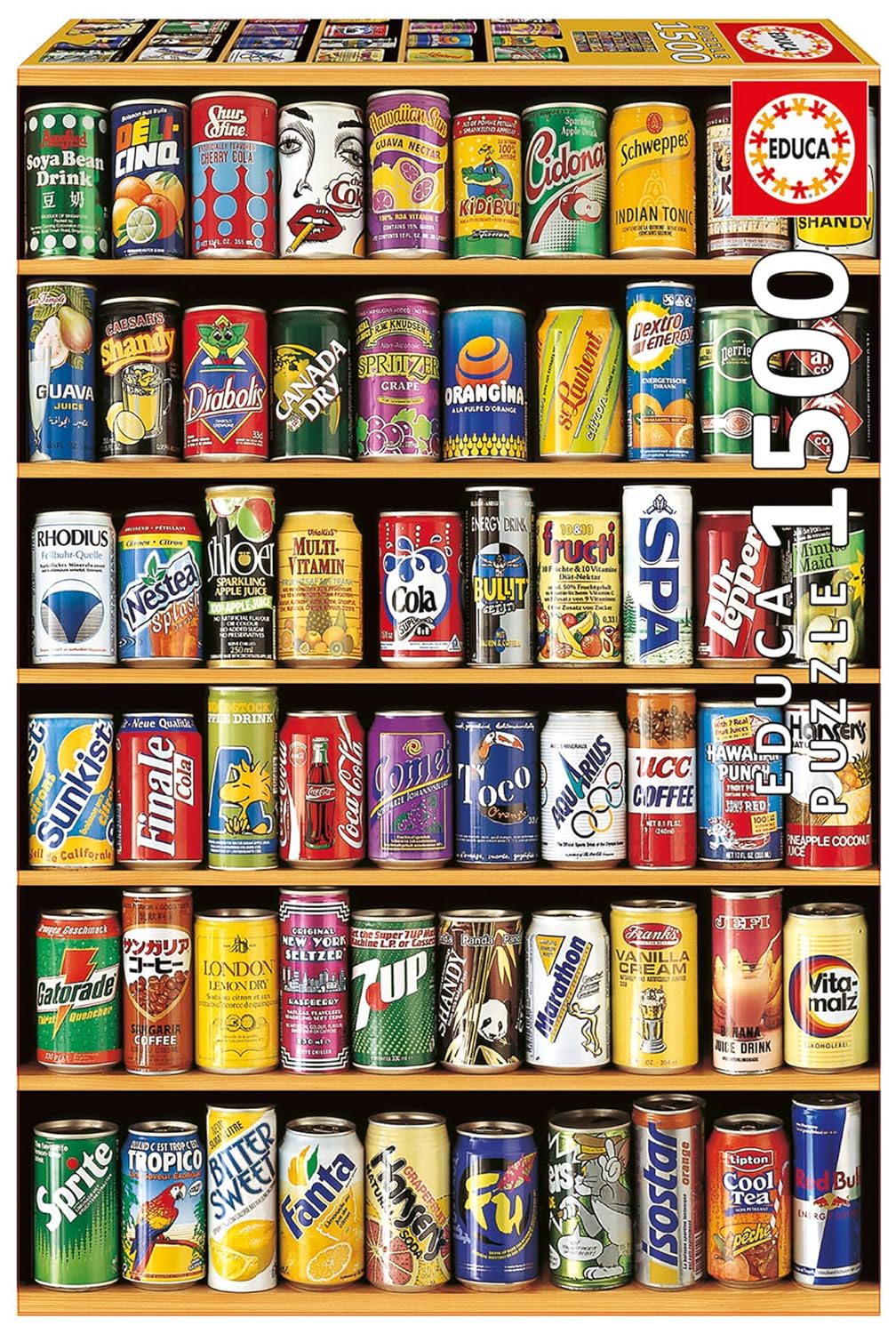 educa 西班牙进口拼图 1500片 汽水罐