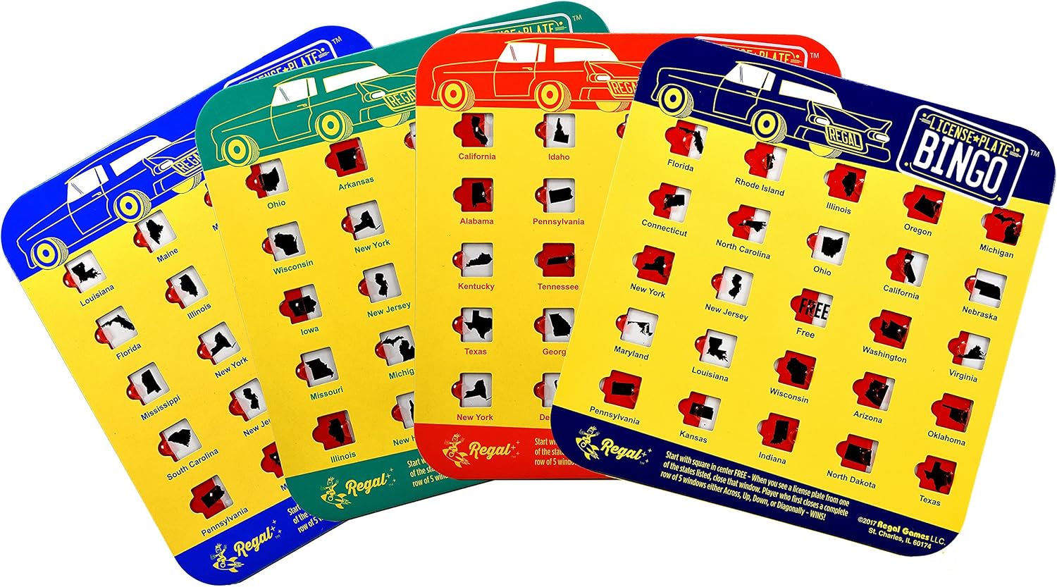 regal games 原装旅行 bingo 4包 license plate: 亚马逊中国: 运动