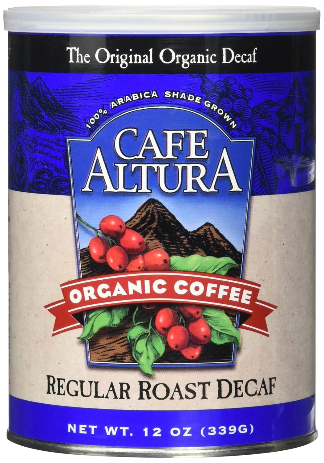 regular roast decaf ground coffee by cafe altura - 12oz.