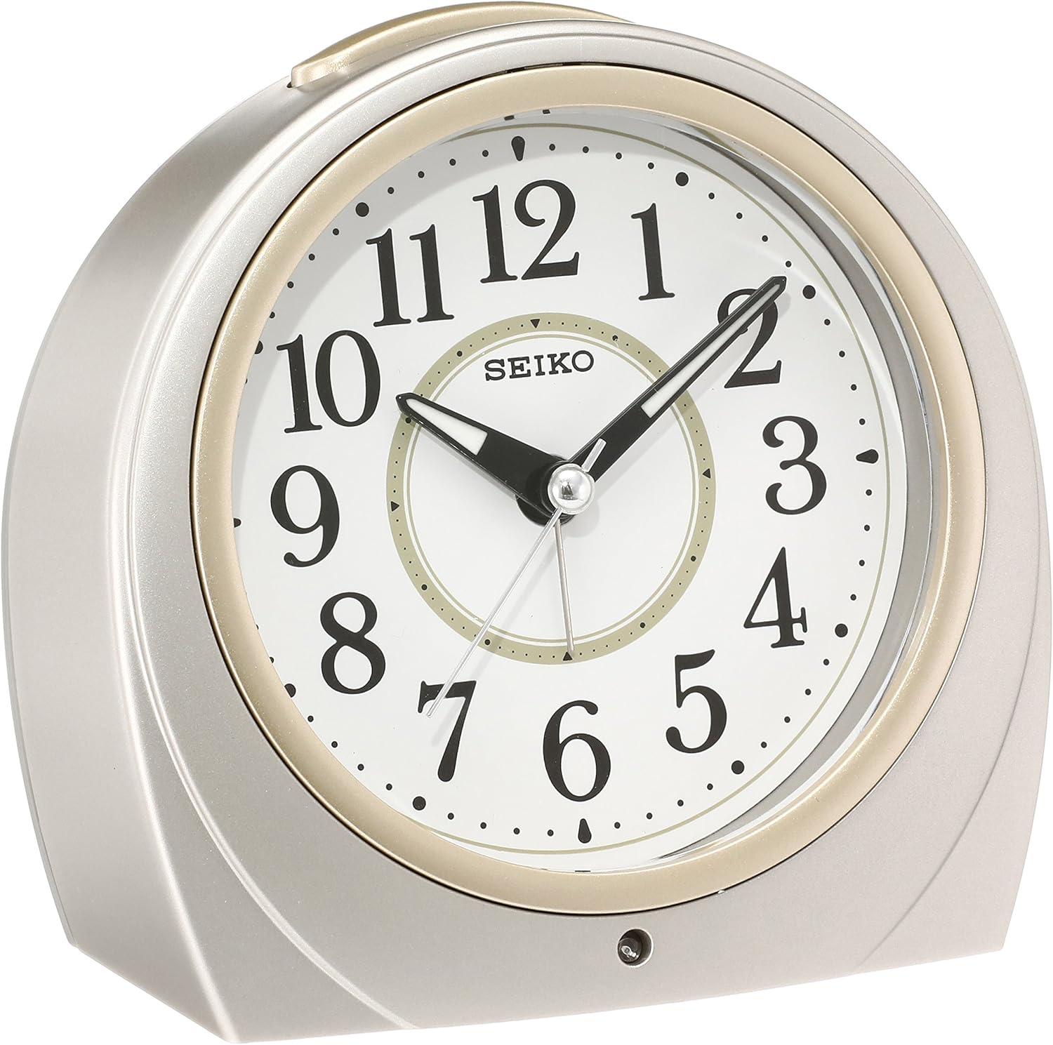 时钟 ( seiko 时钟 ) 自动灯具闹钟 ( 银色 ) 圆形 kr888s seiko 手表