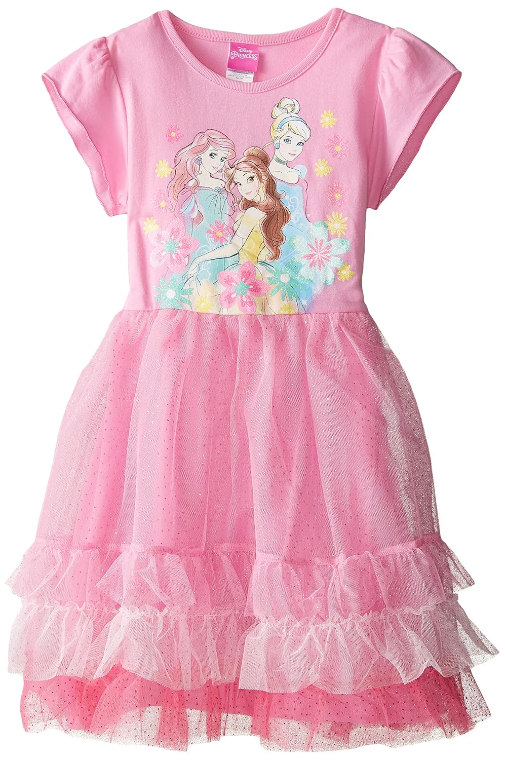 disney迪士尼 女孩 小彩马宝莉公主 短袖连衣裙 粉色 美国4码