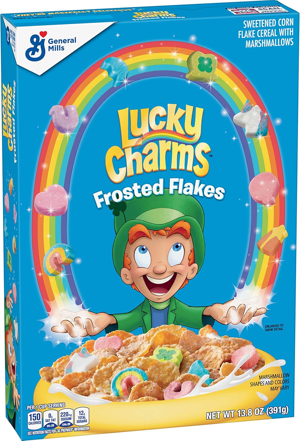 lucky charms general mills frosted flakes, 13.8 oz