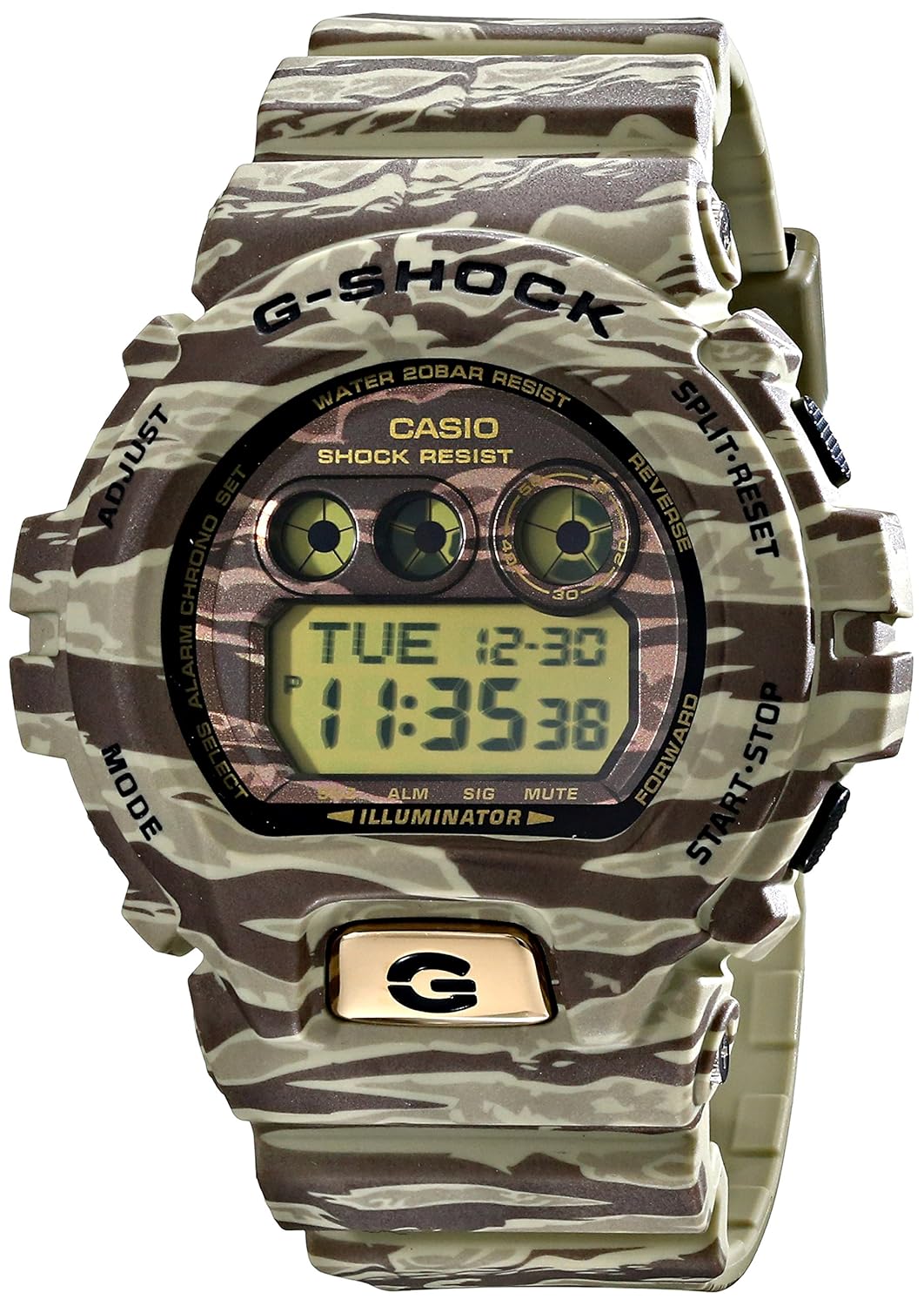 casio g - shock 迷彩数字表盘多功能石英男式手表 gdx6900tc-5