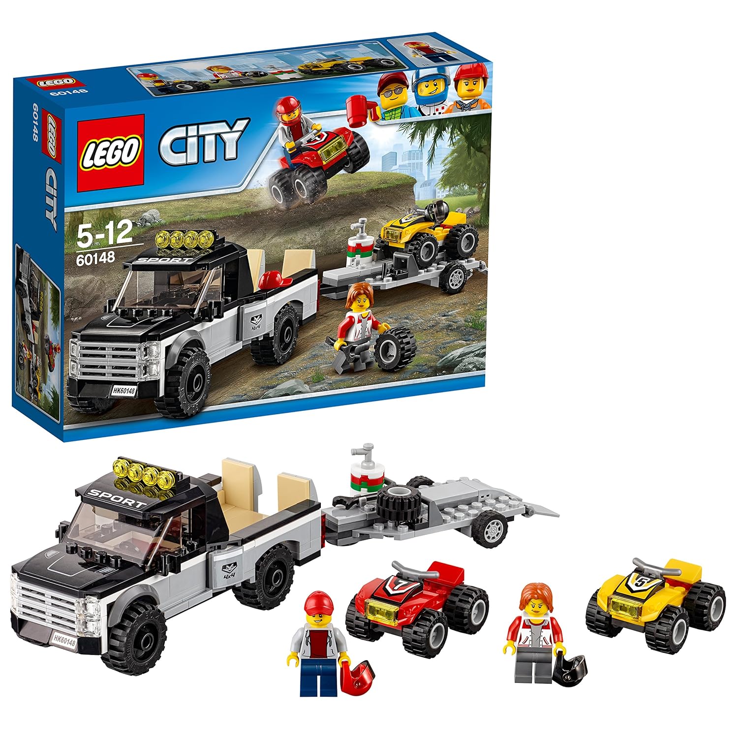 lego 乐高 拼插类 玩具 lego city 城市系列 全地形车赛车队 60148 5
