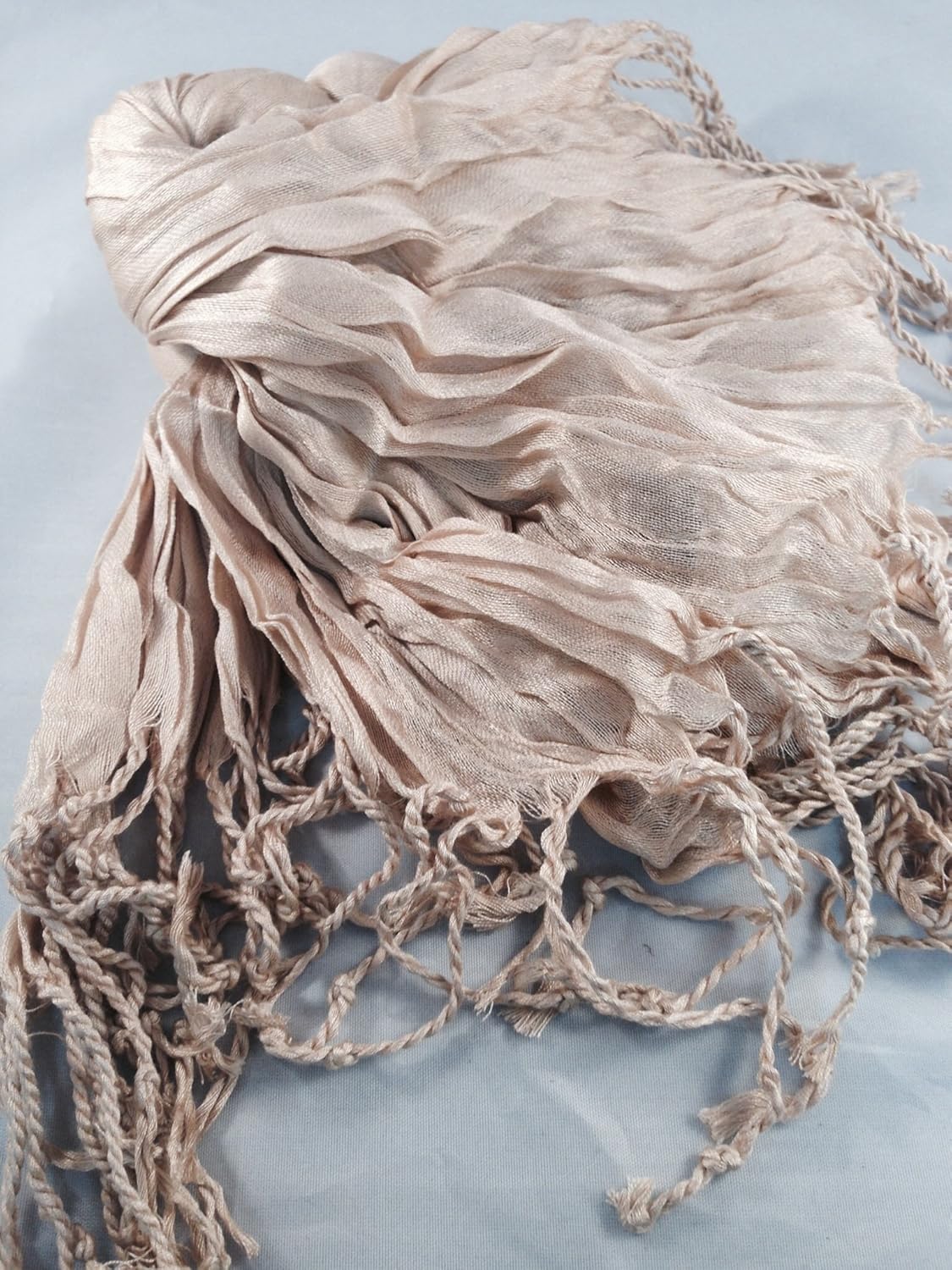 tan 褶皱围巾15 x 47   流苏100% 粘胶纤维2015系列