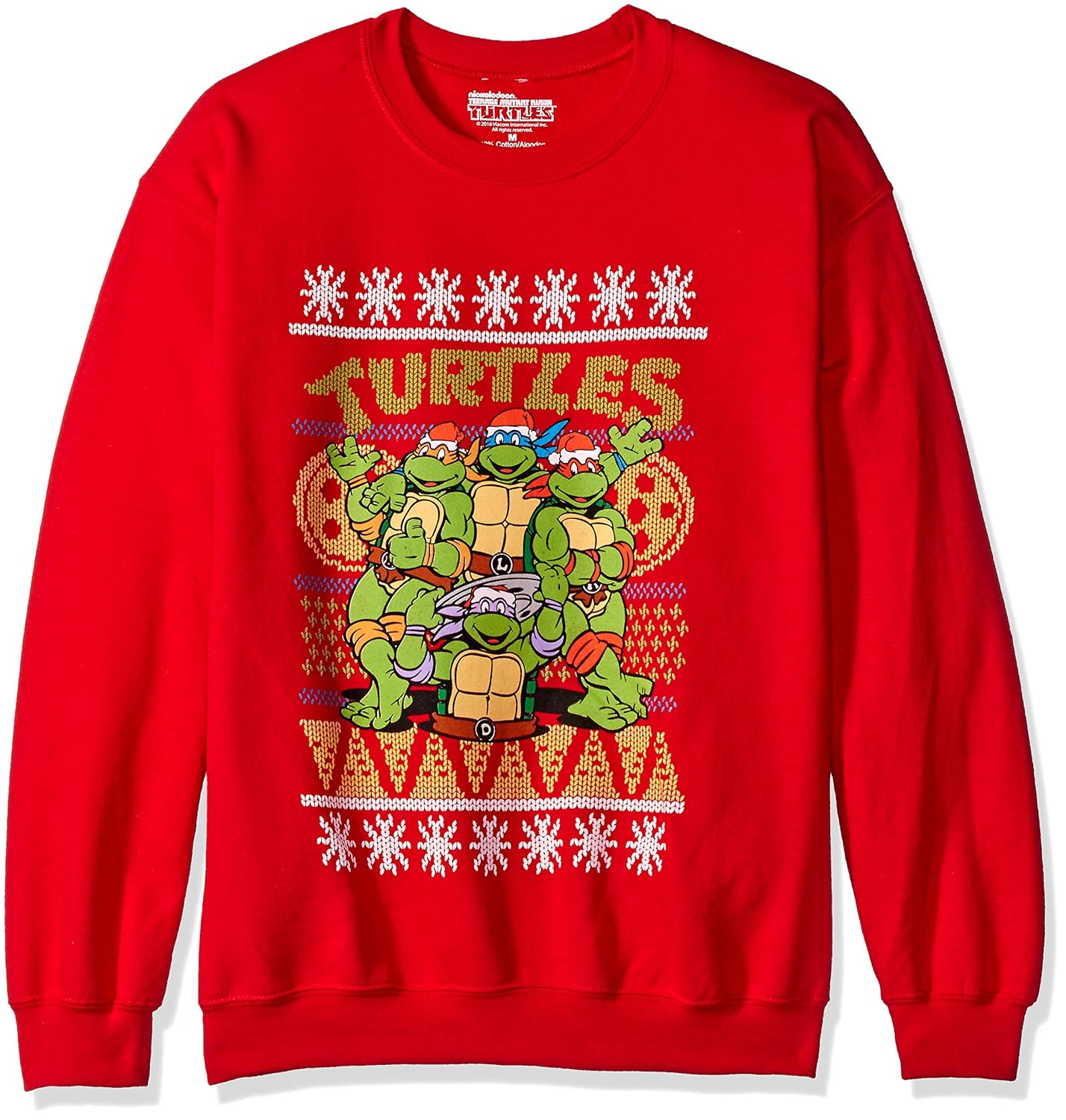 nickelodeon 男式忍者神龟 ugly christmas 字样运动衫 红色 xx-large