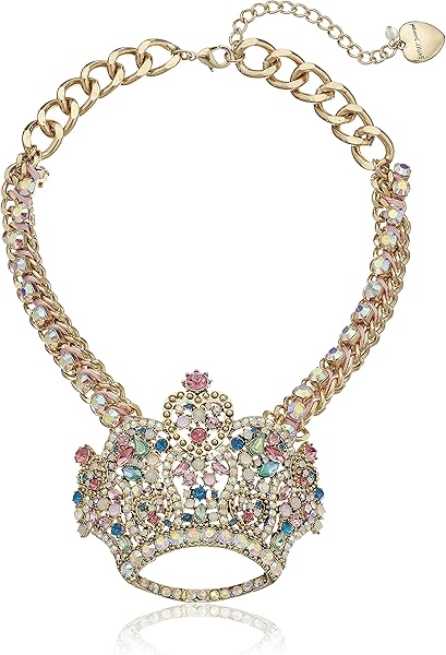 " princess 迷人 " 混合彩色宝石皇冠项链,48.3 cm