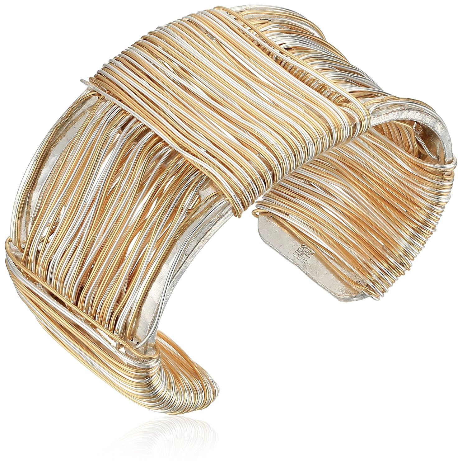 robert lee morris " wired warrior " 双色线包边 sculptural 手镯