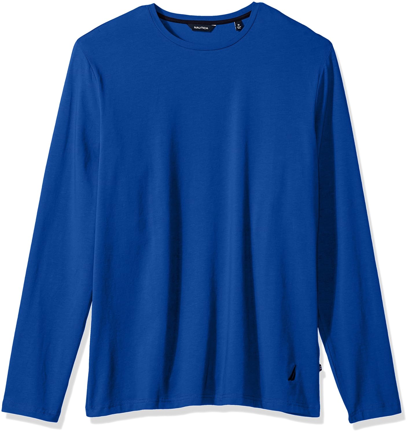 nautica 男式长袖纯色圆领衬衫 钴蓝色 small