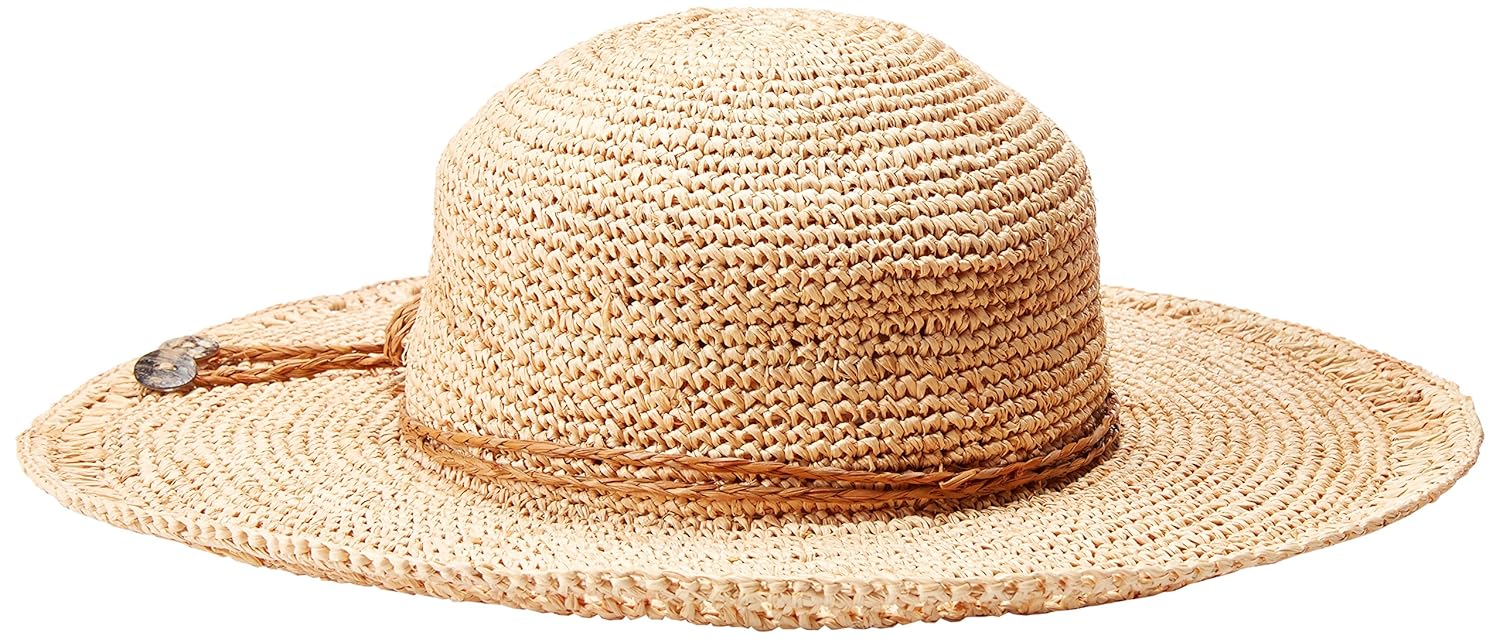 callanan 女式*椰 open 帽檐太阳帽 天然 one size