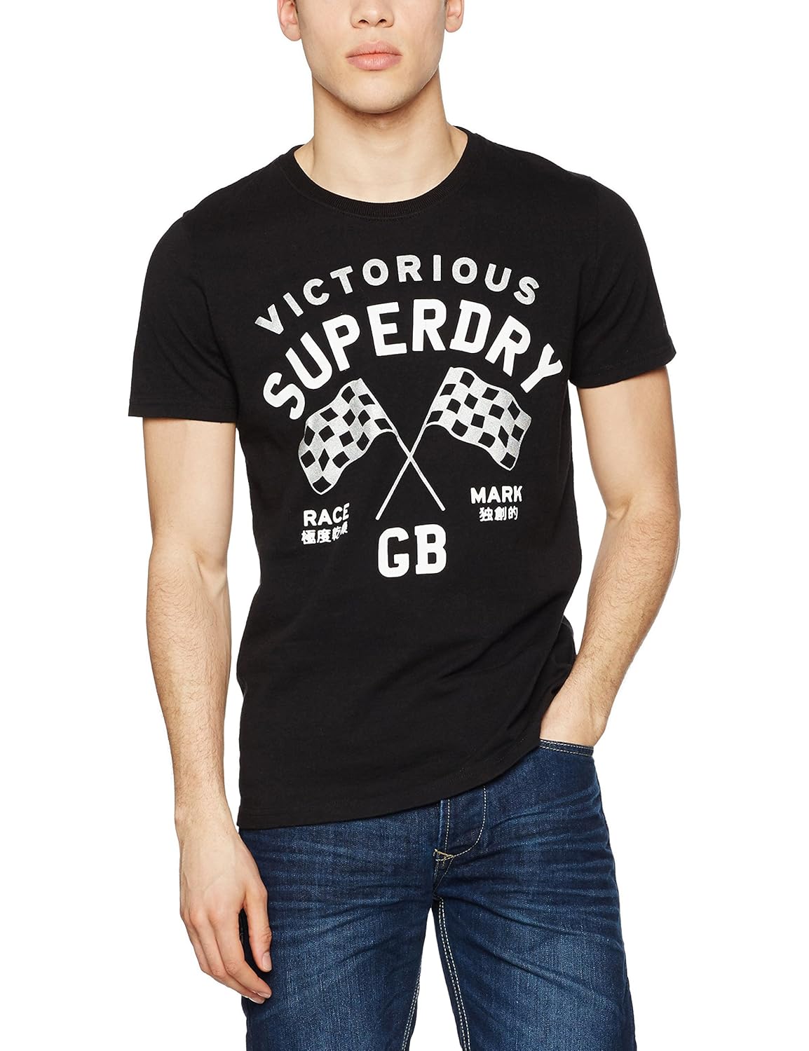 superdry 男式 victorious motorrader t 恤