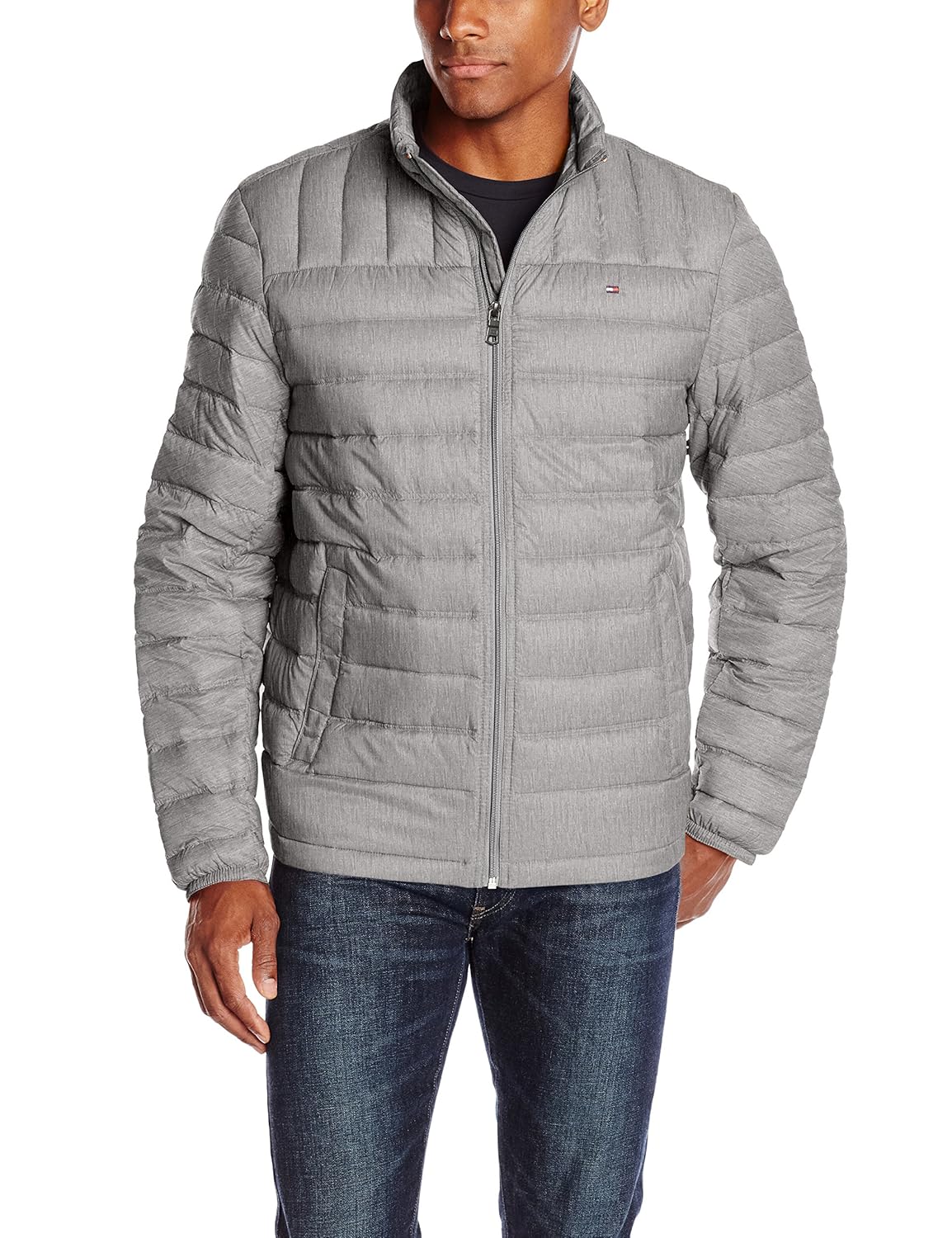 hilfiger 汤米·希尔费格 男士黑色可打包羽绒服 155an231(美国品牌 )