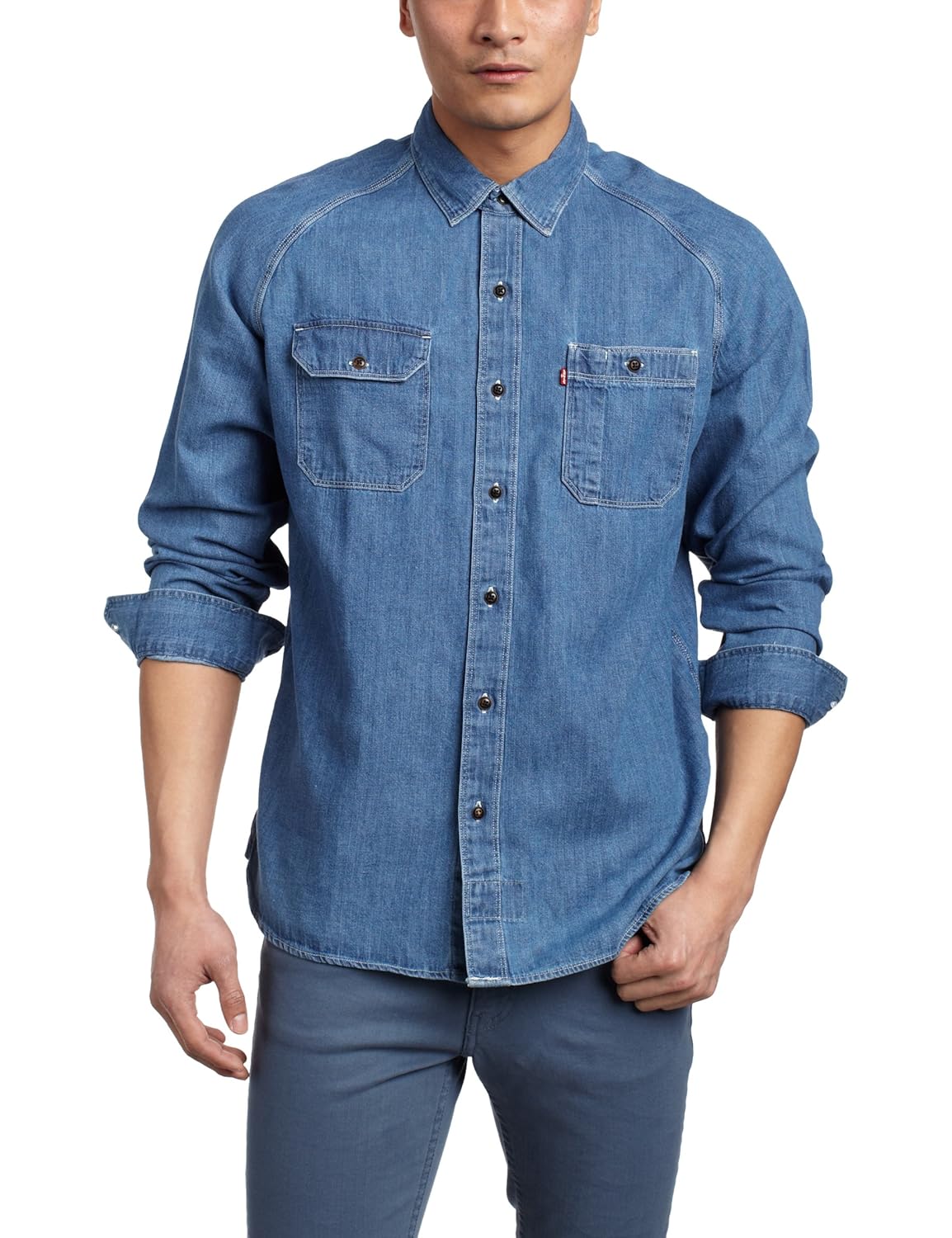 levis 李维斯 l/s wovens 男式 长袖休闲衬衫 17659-0004 蓝色 m