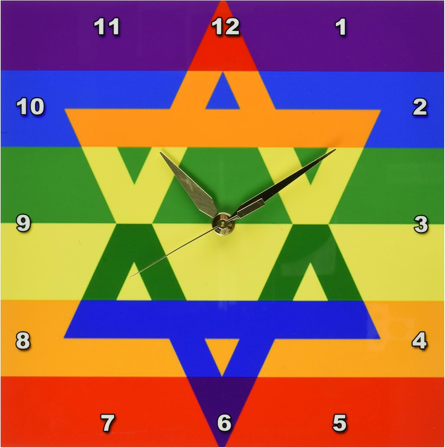 3drose dpp_204090_1 print of jewish star over gay pride colors