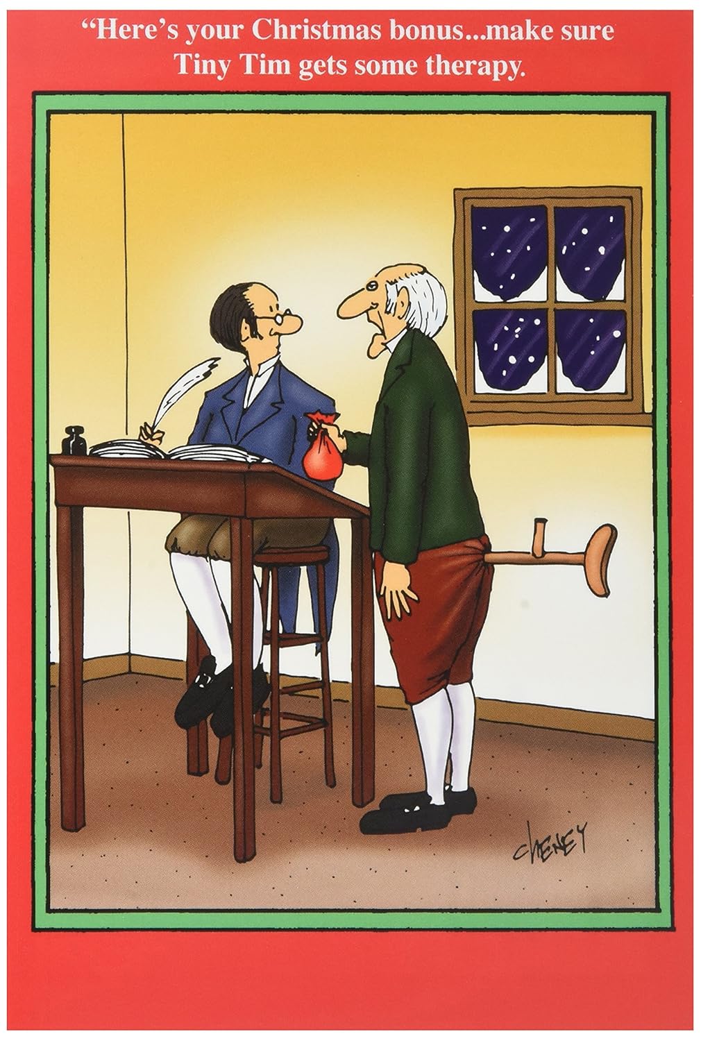 5881 tiny tim therapy bonus - funny merry christmas greeting