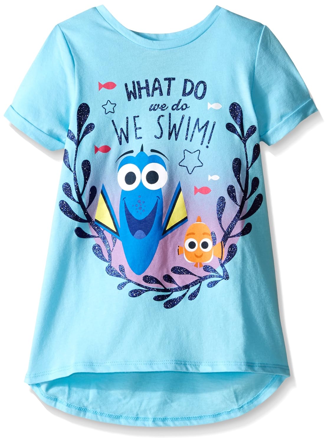 迪士尼女童 dory 和 nemo 高低 with 卷袖