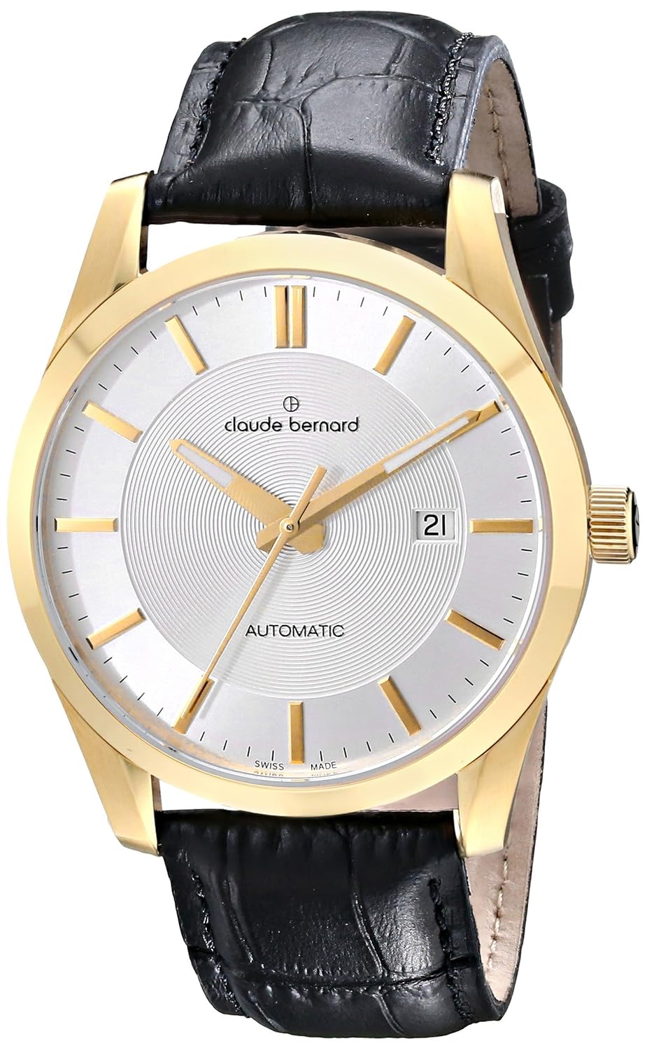 claude bernard 男式80092 37j aid2经典自动模拟显示屏瑞士自动黑色