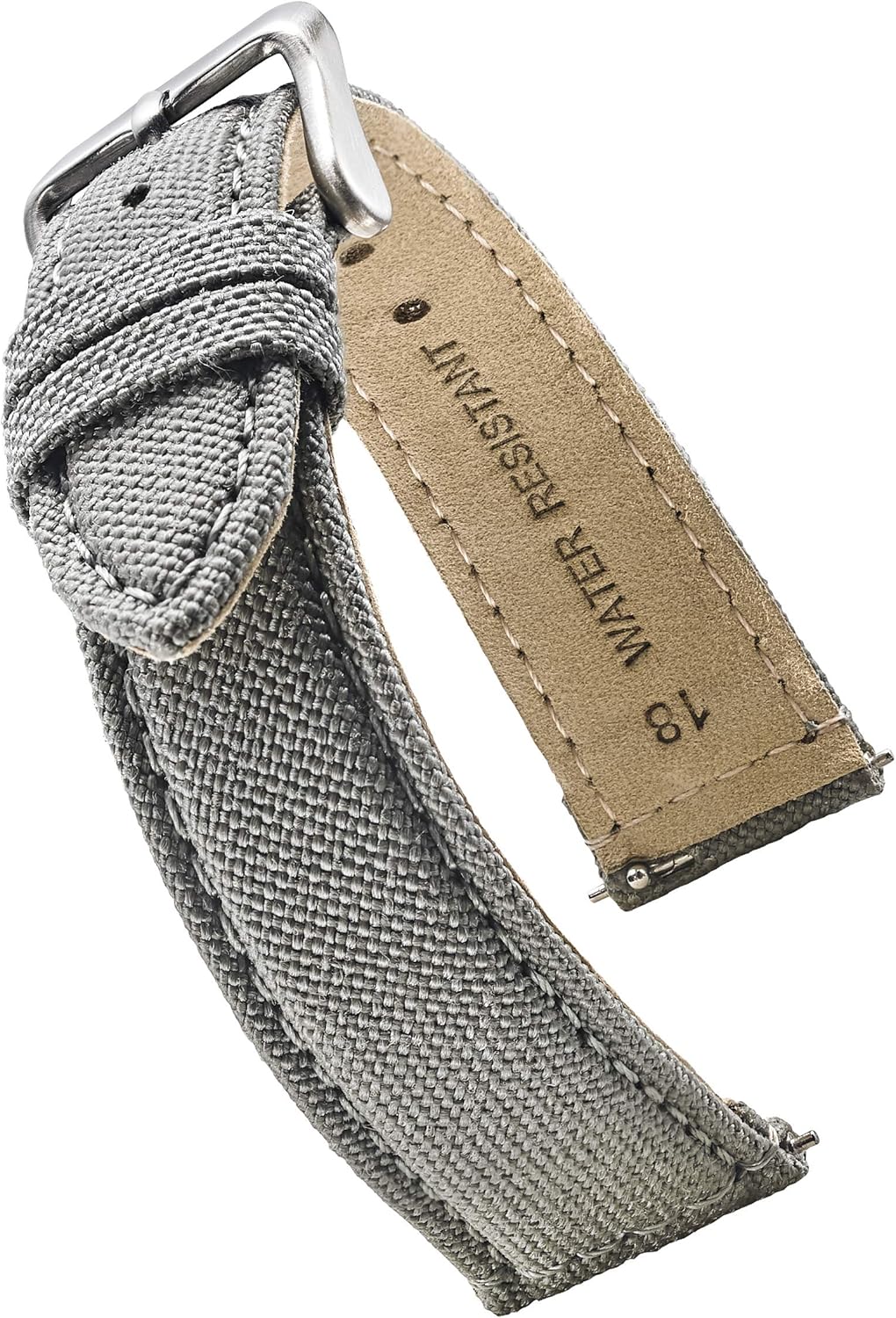 stunning selection fabric gray 421-12-16 表带: 亚马逊中国: 钟表