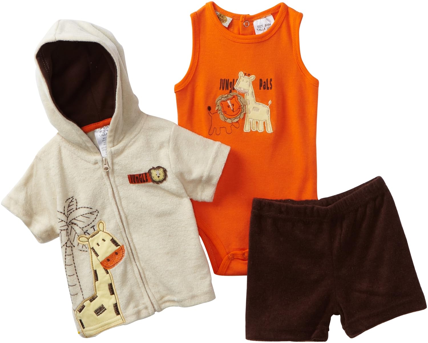 婴儿grand 男宝宝连帽套装 米色 3-6 months 【baby grand】 服饰箱包