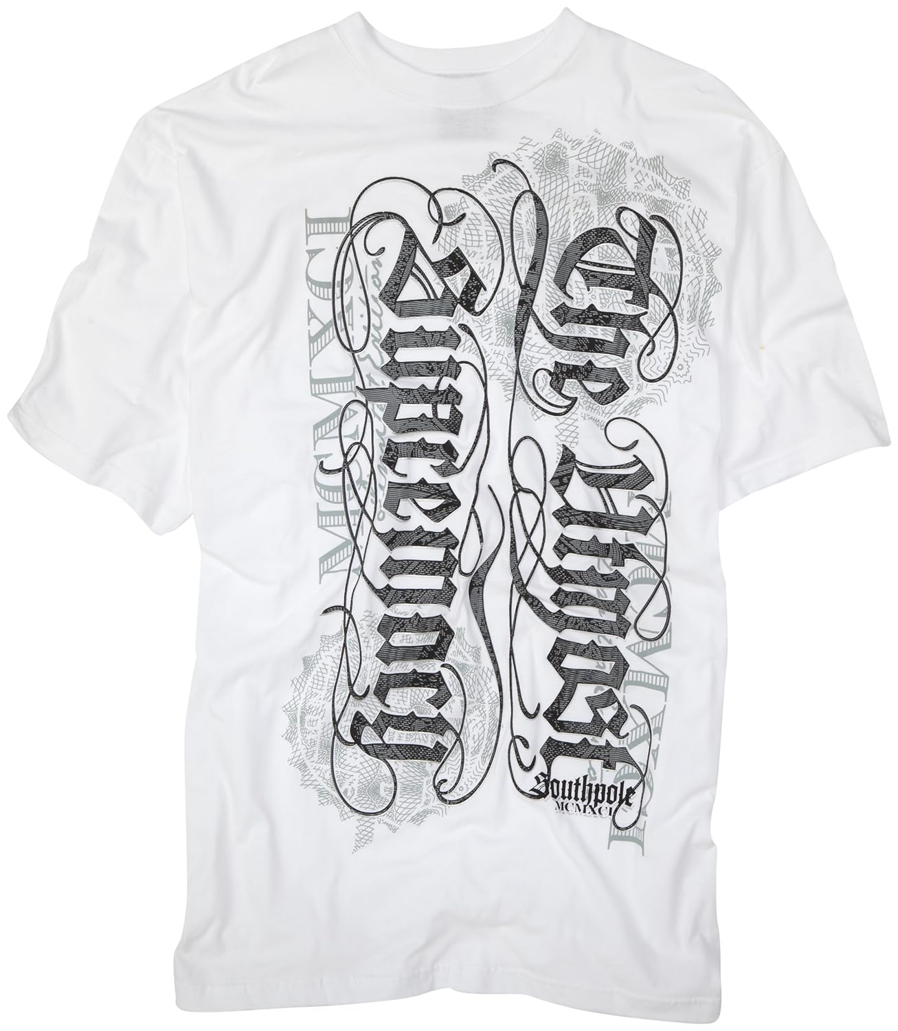 southpole 男式 puff 丝网印花 t 恤 白色 5x-large