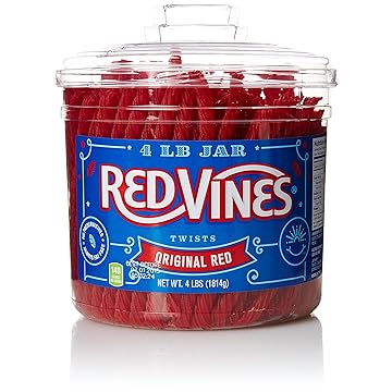 【美国亚马逊】 red vines red licorice twists (4-pound jar)