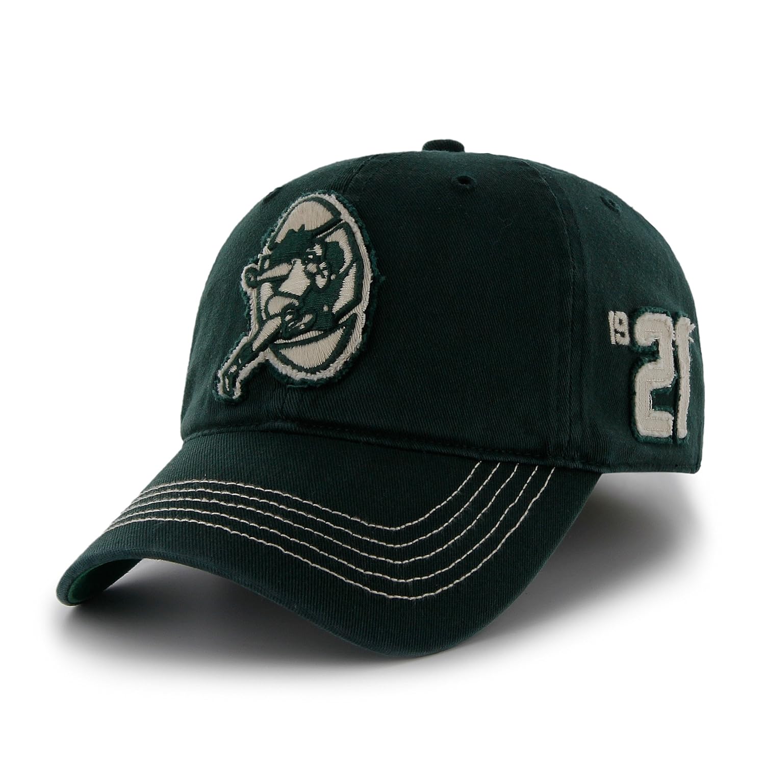 nfl green bay packers badger 特许经营棒球帽,深绿色,均码