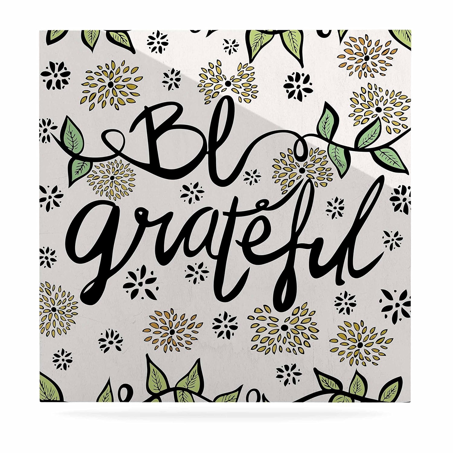 kess inhouse pom 图案设计"be grateful" 印刷自然奢华方板,20.