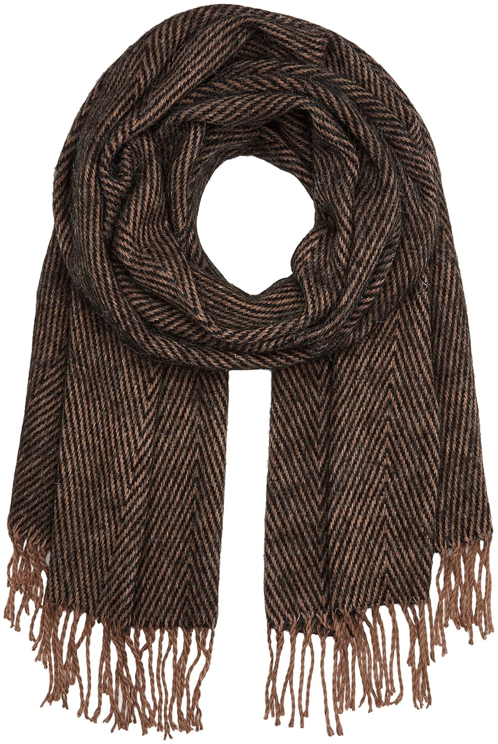 pieces 女士围巾 pcja takka 长围巾棕色 ( ginger snap ) , 均码