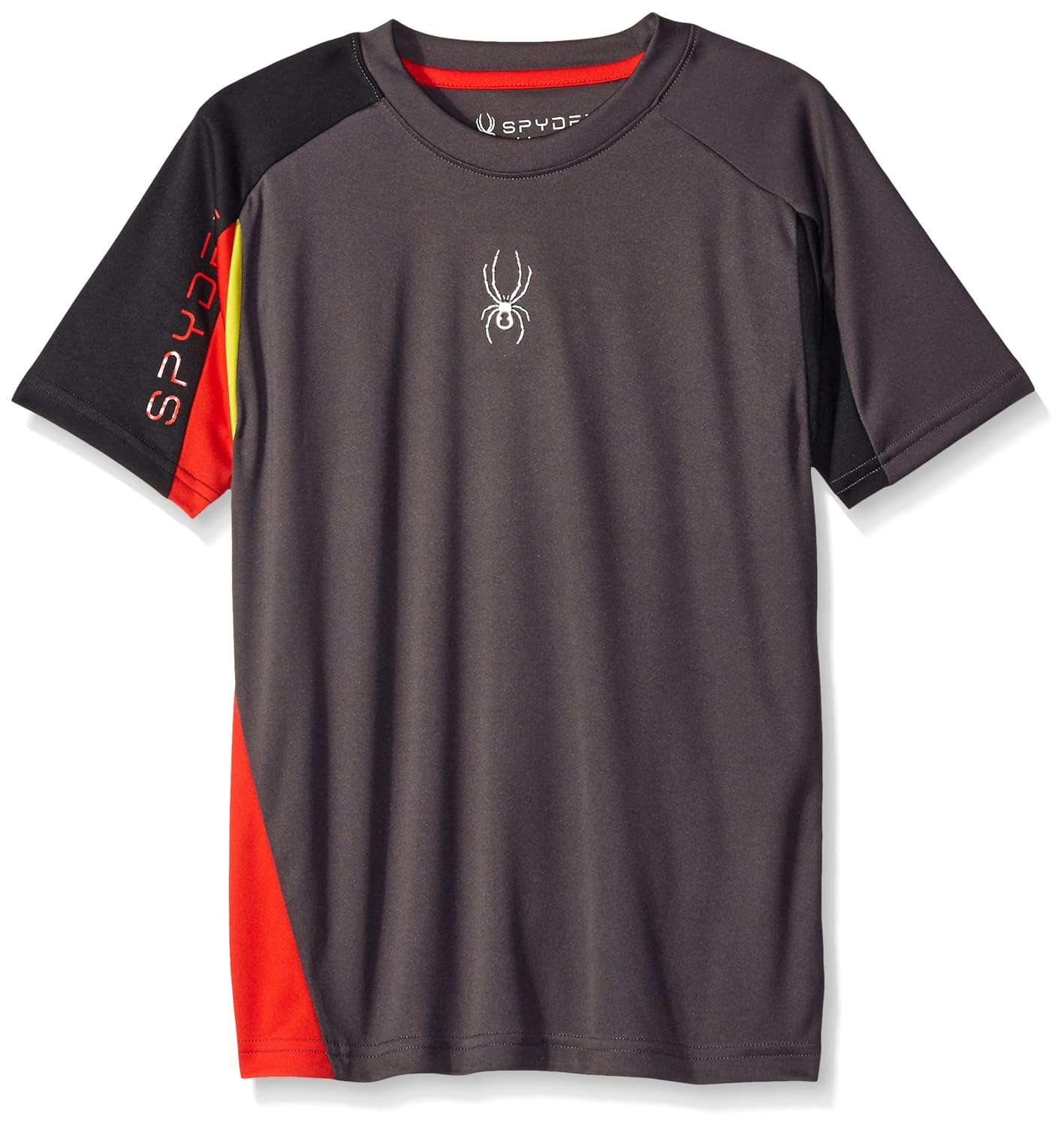 spyder 男孩 descend t 恤 炭黑色 medium