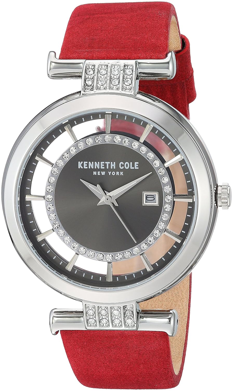 kenneth cole new york 女士石英不锈钢皮革休闲手表