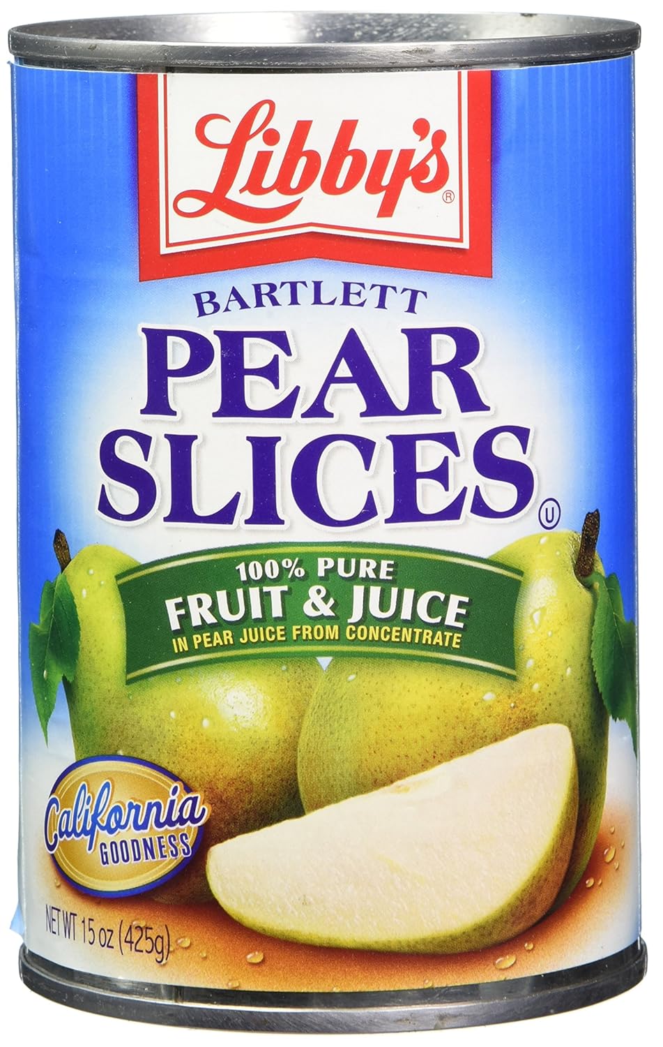 libbys pears sliced in pear juices concentrate cans, 15 ounce