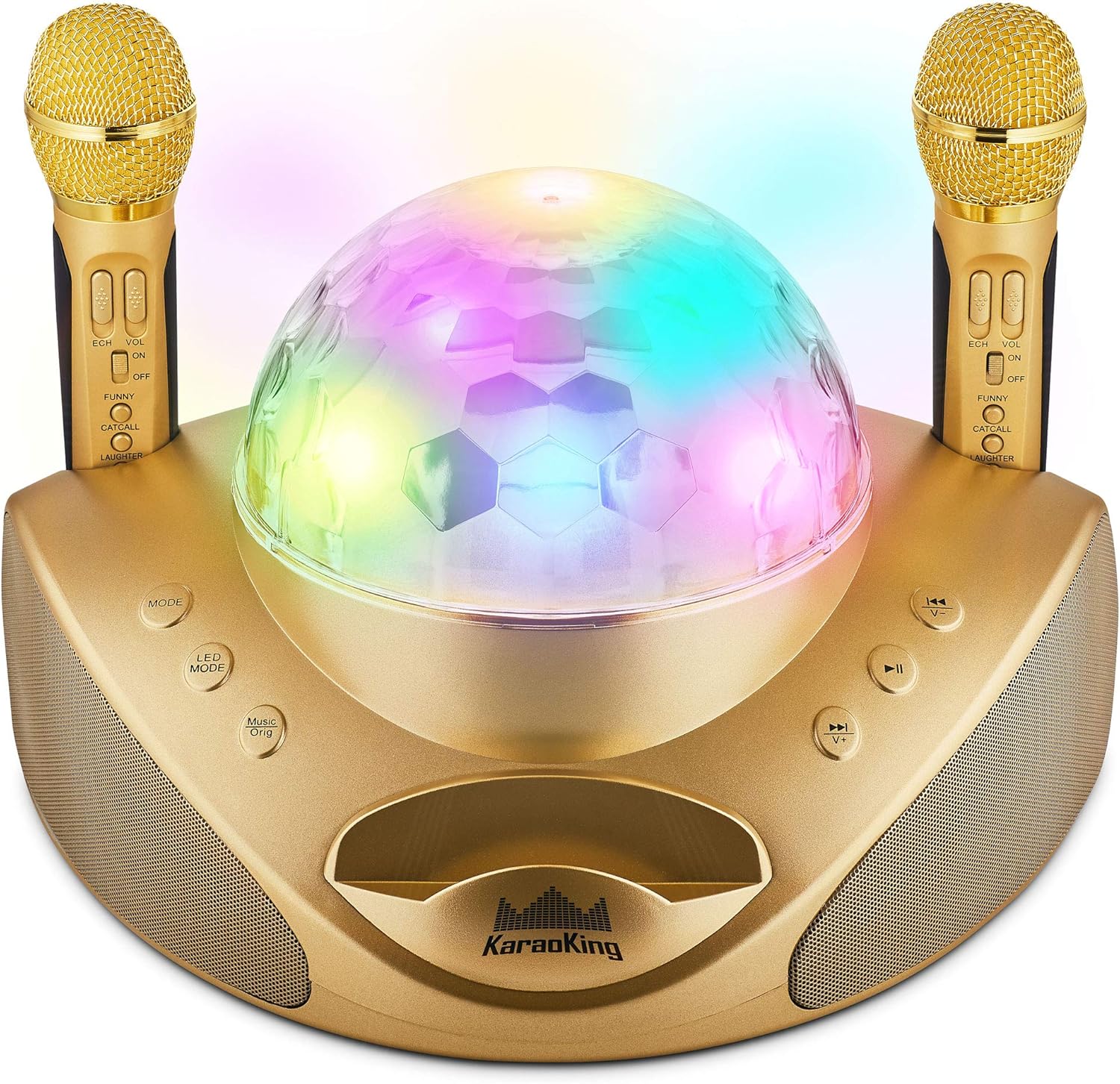 karaoking 2020 卡拉 ok 机– 适合成人和儿童 – 2 个无线卡拉 ok