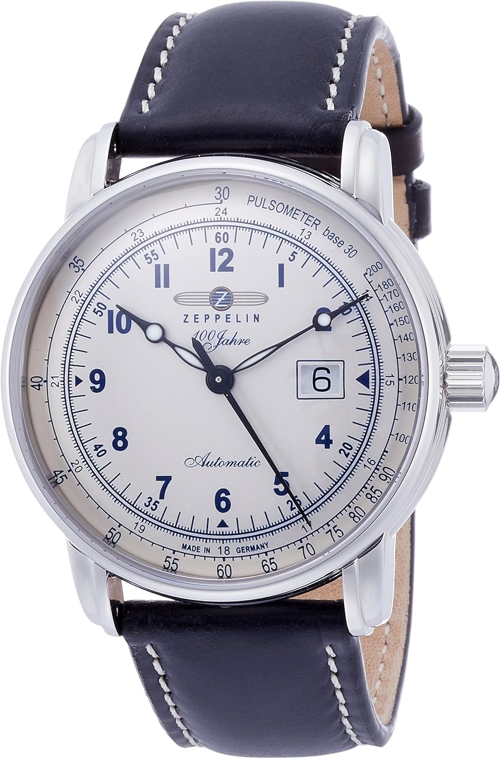 [齐柏林]zeppelin 手表 100周年 白色表盘 自动上弦76544 男士