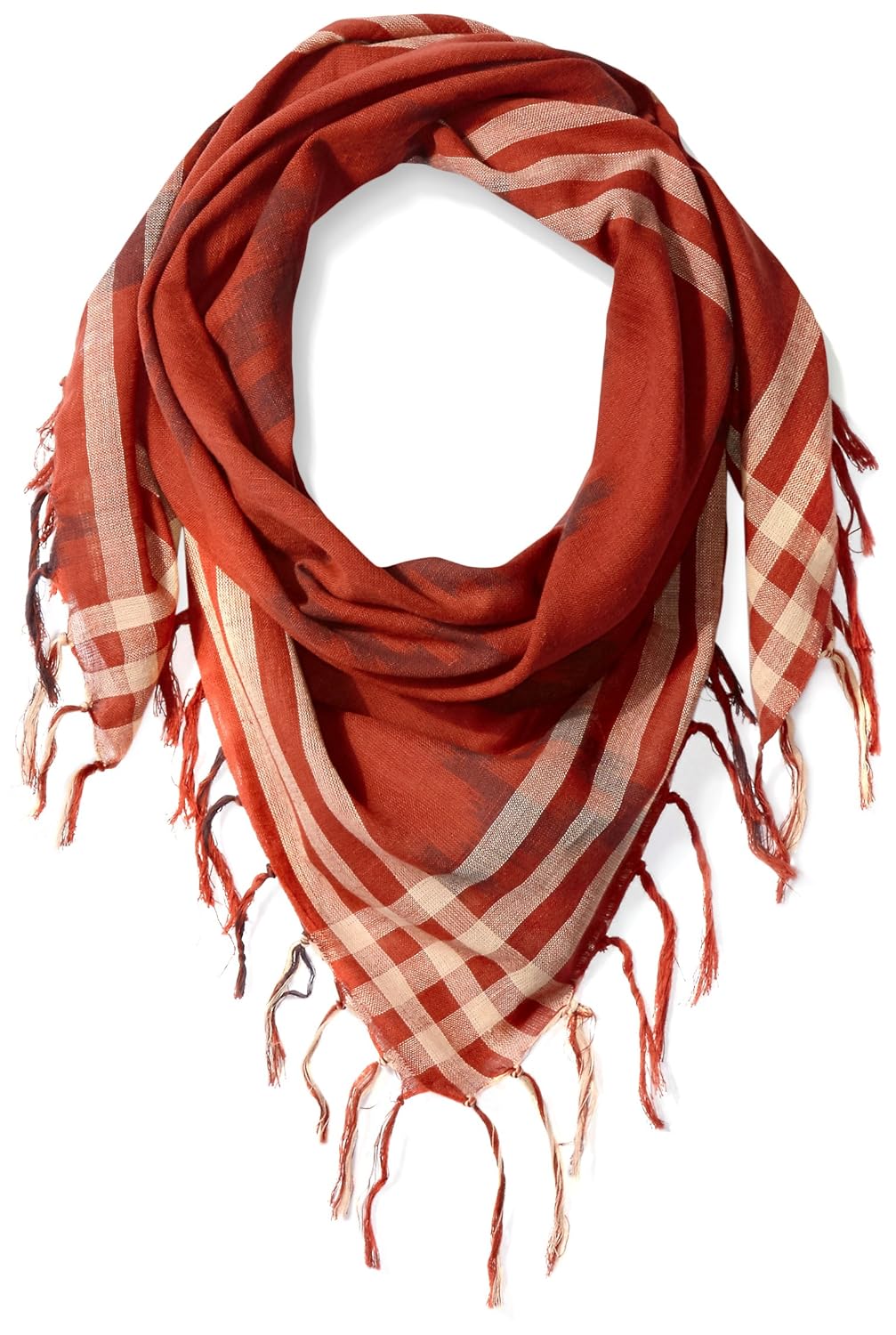 vivienne westwood 男式轻质印花 logo 围巾 砖红 one size