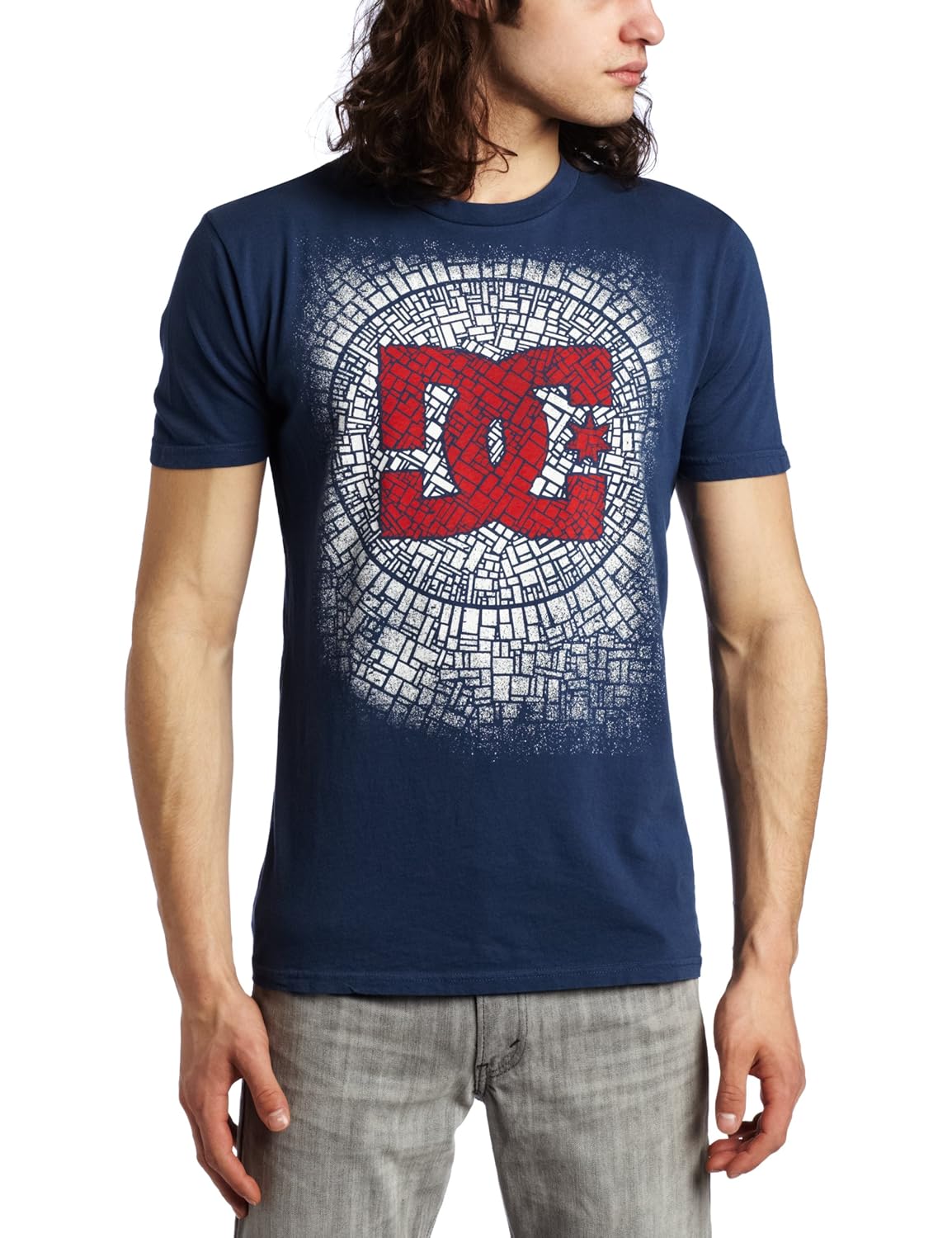 dc 男式 ego 高级修身 t 恤 深青色 small 【dc】 服饰箱包 - 亚马逊