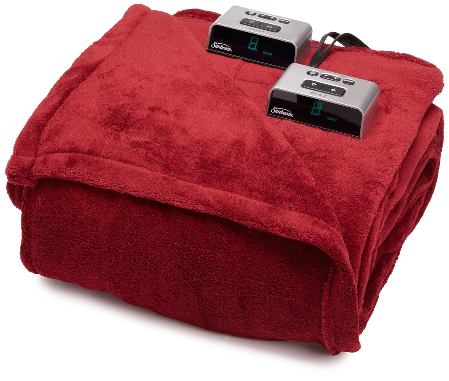 sunbeam bw1210-030-757 皇家务院加热毯 石榴色 queen bw1213-030
