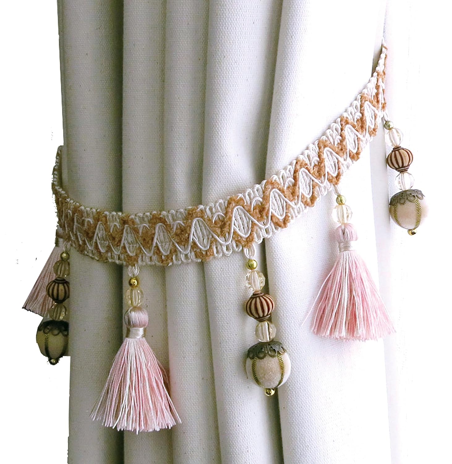 时尚 可爱 窗帘 流苏 スウィート 约幅65×縦10×厚2cm