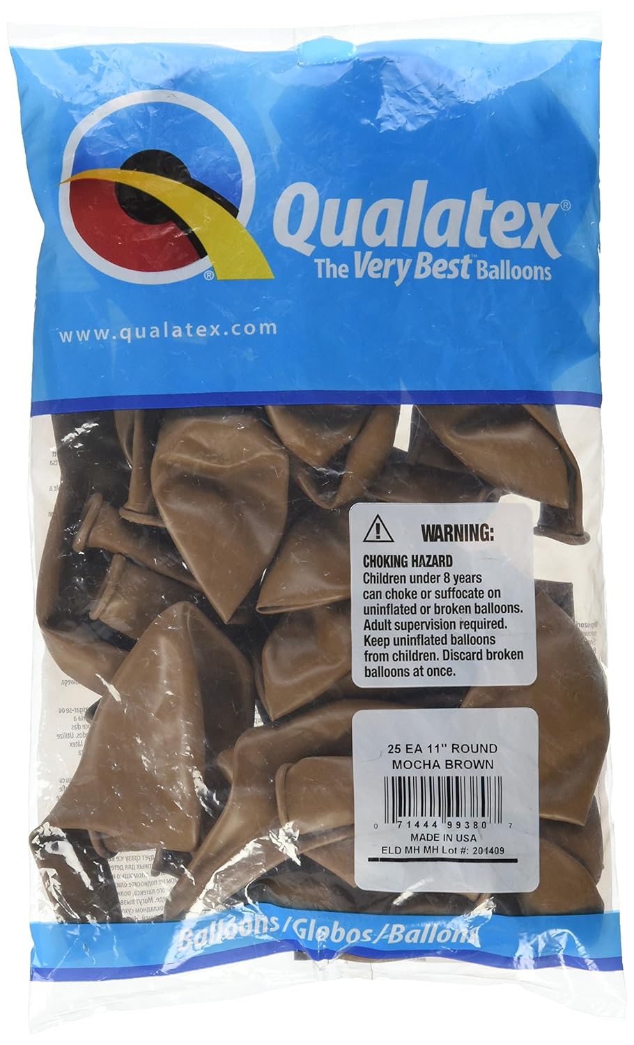 pioneer 气球公司25支乳胶气球 mocha brown 11 "