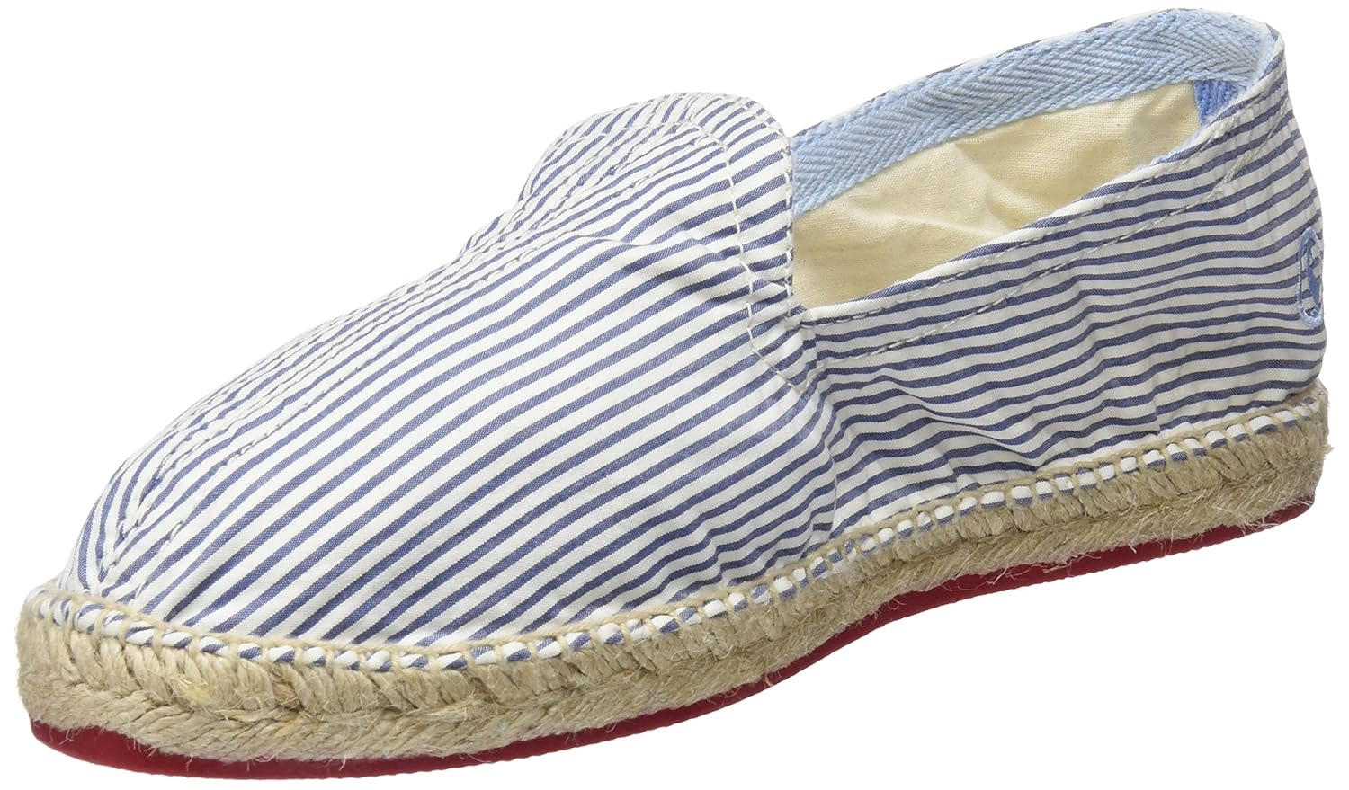 el ganso 男式 alpargata 泡泡纱 azul blanco 帆布鞋