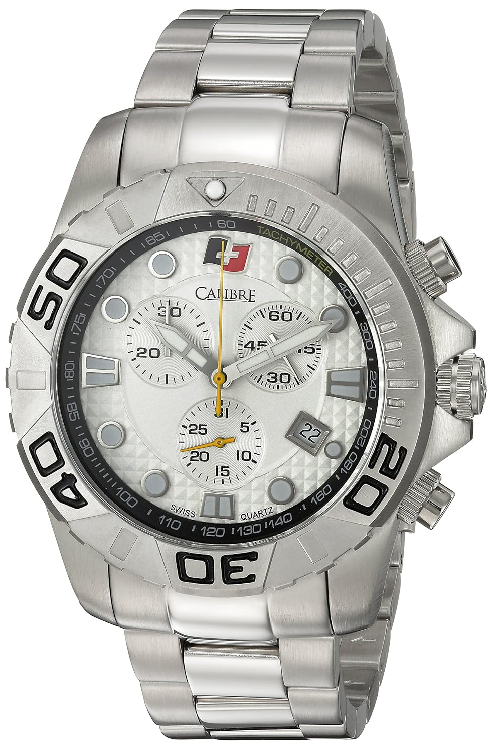 calibre 男士 sc-5a2-04-001 akron 模拟显示石英银色手表