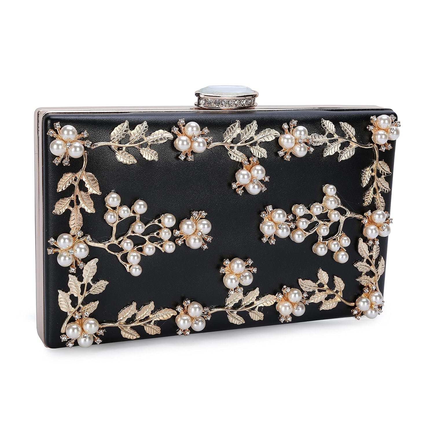 clocolor 女士晚宴包珍珠手拿包包串珠晚宴手包